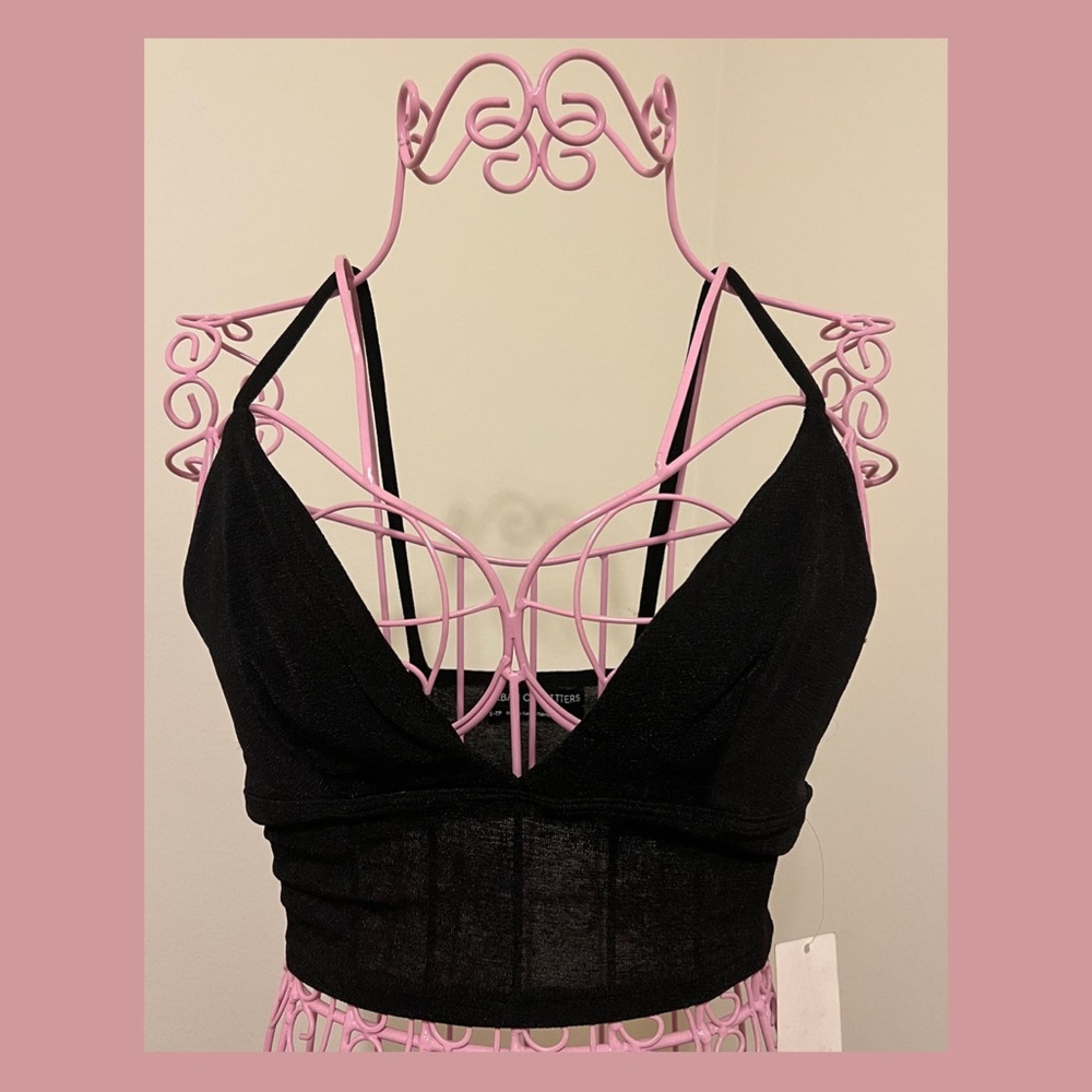 Urban Outfitters Black Crop Tank Top